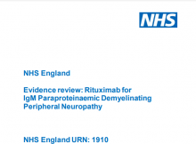 NHS England Evidence review: Rituximab for IgM Paraproteinaemic Demyelinating Peripheral Neuropathy NHS England URN: 1910